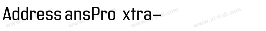 AddressSansPro Extra字体转换